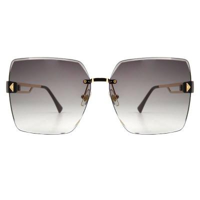 M10991 gold/black geometric metal sunglasses