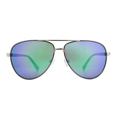 M11001 black/silver aviator metal sunglasses