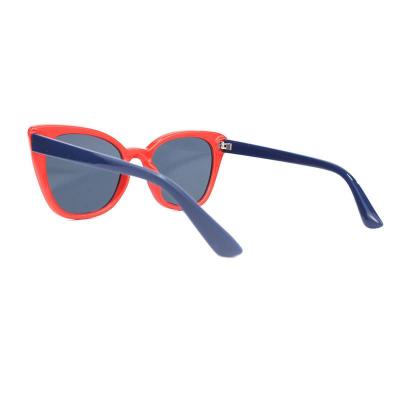 P10723 multi-color (red, yellow, navy blue with white star accents) cat eye pc/tr90 sunglasses