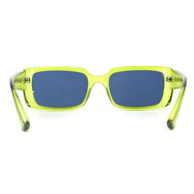 P10739 neon yellow / chartreuse / lime green square pc/tr90 sunglasses