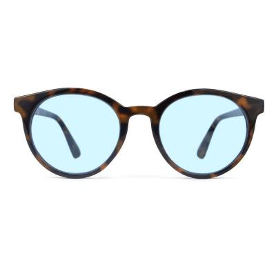 P10715 tortoiseshell round pc/tr90 sunglasses
