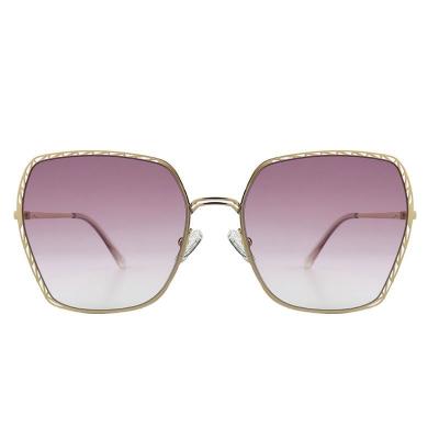 M10978 gold geometric metal sunglasses
