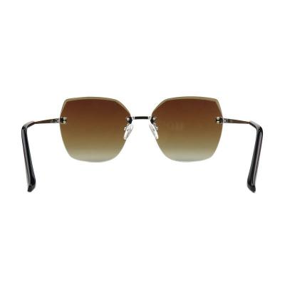 M11023 black geometric metal sunglasses
