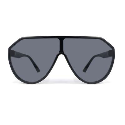 P10745 black shield pc/tr90 sunglasses