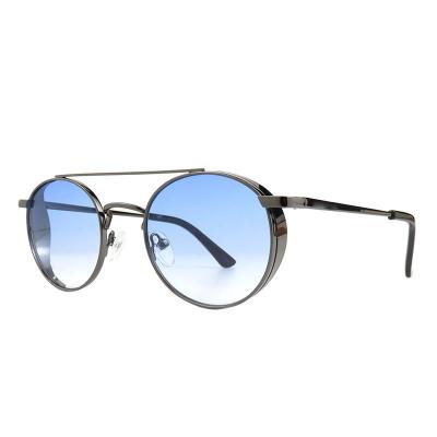 M11009 gunmetal round metal sunglasses