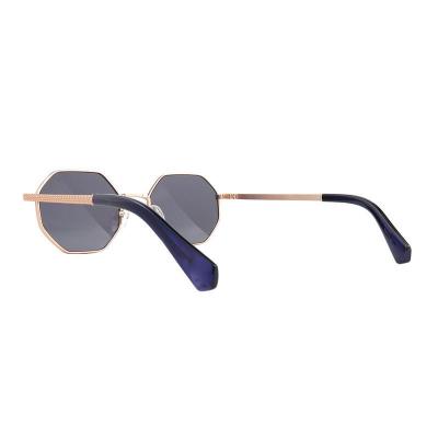 M11010 gold geometric metal sunglasses