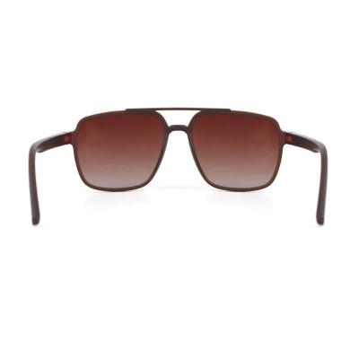 P10764 brown square pc/tr90 sunglasses
