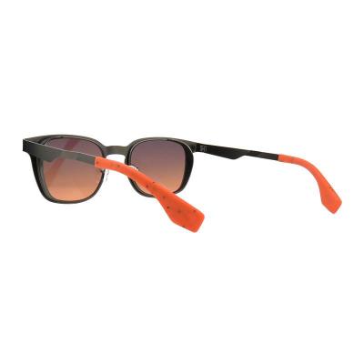 M11025 black square metal sunglasses