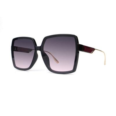 P10759 black square pc/tr90 sunglasses