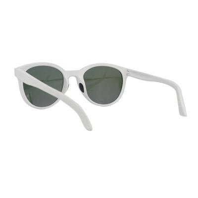 P10761 white round pc/tr90 sunglasses