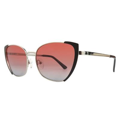 M11018 silver/black cat eye metal sunglasses