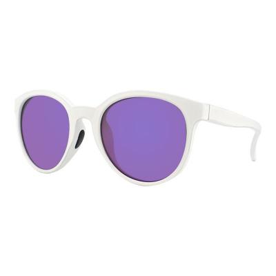 P10761 white round pc/tr90 sunglasses