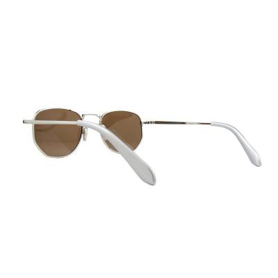 M11008 gold geometric metal sunglasses