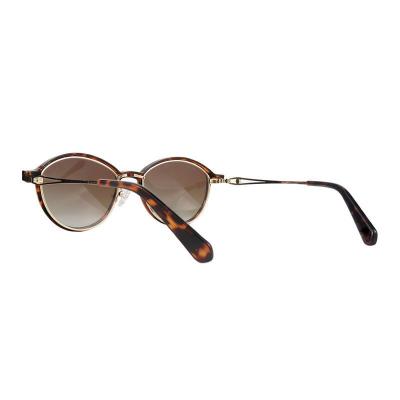 M11029 tortoiseshell round metal sunglasses
