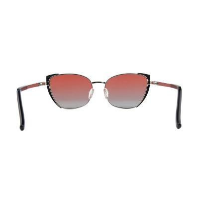 M11018 silver/black cat eye metal sunglasses