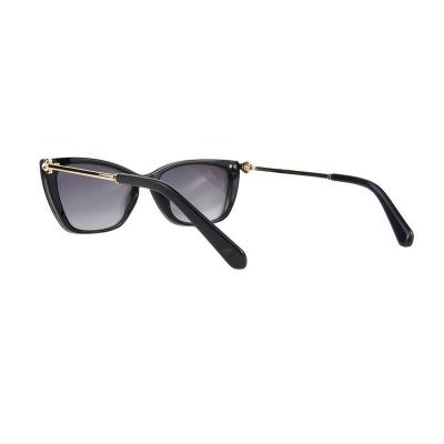 M11030 black cat eye metal sunglasses
