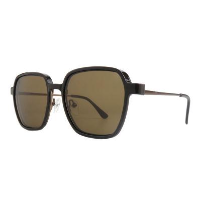 M11027 black square metal sunglasses
