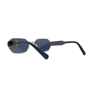 M11019 gold geometric metal sunglasses