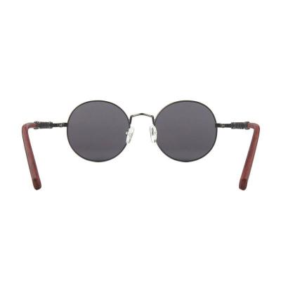 M11016 gunmetal round metal sunglasses
