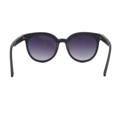 P10767 black round pc/tr90 sunglasses