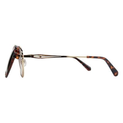 M11029 tortoiseshell round metal sunglasses