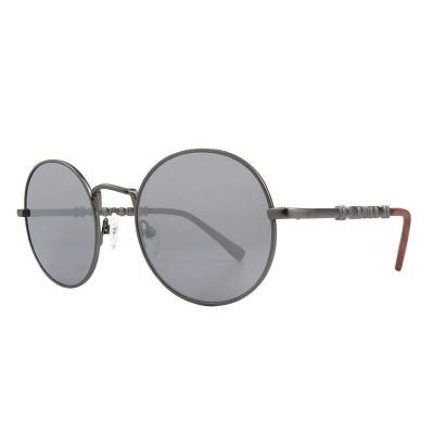 M11016 gunmetal round metal sunglasses