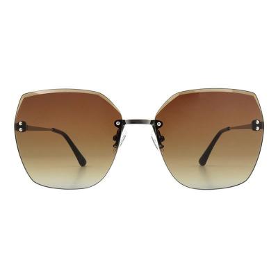 M11023 black geometric metal sunglasses
