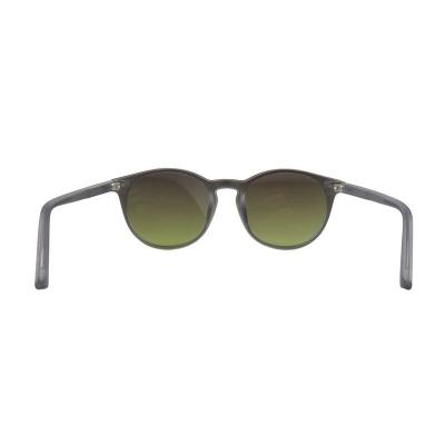 M11026 olive green tortoiseshell round metal sunglasses