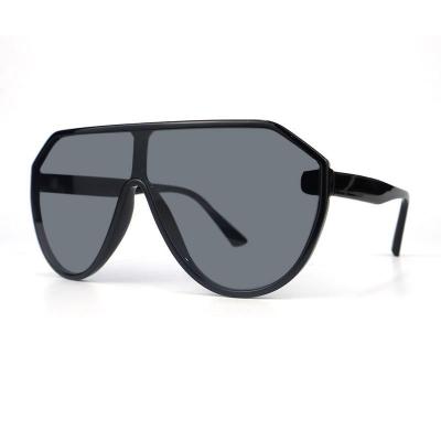 P10745 black shield pc/tr90 sunglasses