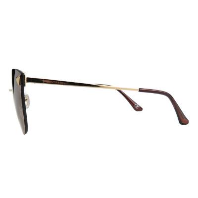 M11015 black/gold cat eye metal sunglasses