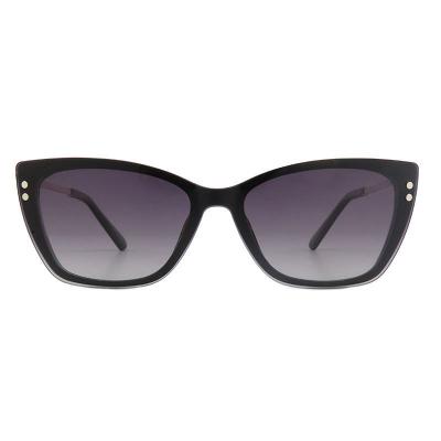 M11030 black cat eye metal sunglasses
