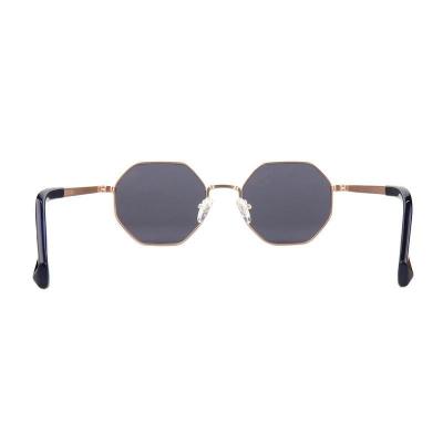 M11010 gold geometric metal sunglasses