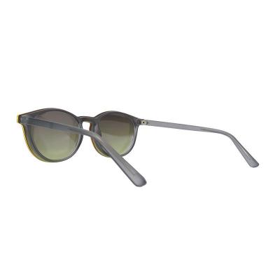 M11026 olive green tortoiseshell round metal sunglasses