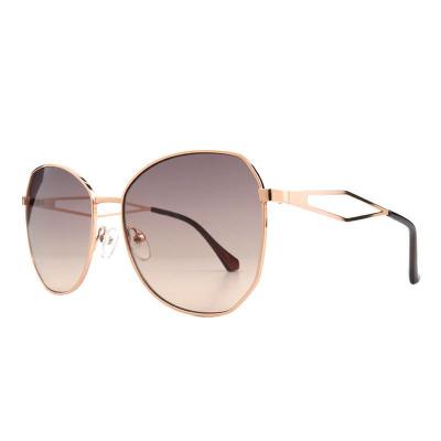M11024 rose gold geometric metal sunglasses