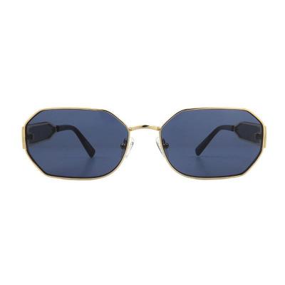 M11019 gold geometric metal sunglasses