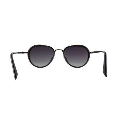 M11006 black round metal sunglasses