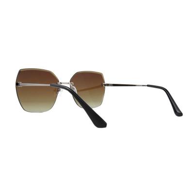 M11023 black geometric metal sunglasses