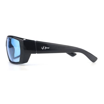 P10762 black shield pc/tr90 sunglasses
