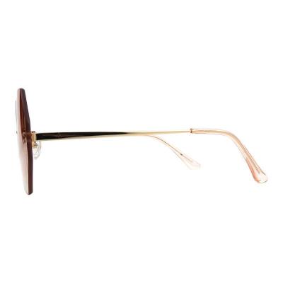 M11011 gold geometric metal sunglasses