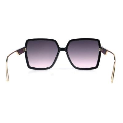 P10759 black square pc/tr90 sunglasses