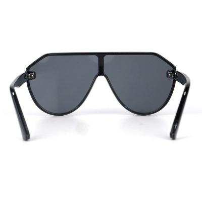 P10745 black shield pc/tr90 sunglasses