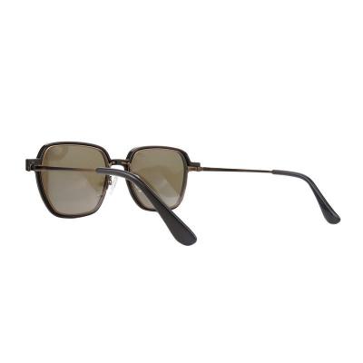 M11027 black square metal sunglasses