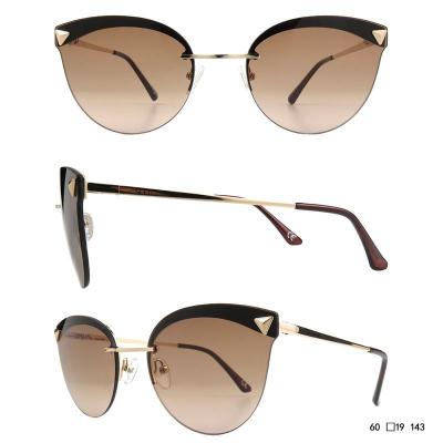 M11015 black/gold cat eye metal sunglasses