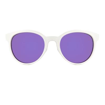 P10761 white round pc/tr90 sunglasses