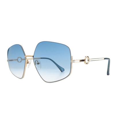 M11013 gold geometric metal sunglasses