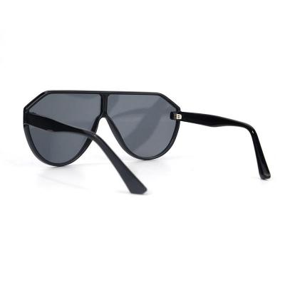P10745 black shield pc/tr90 sunglasses
