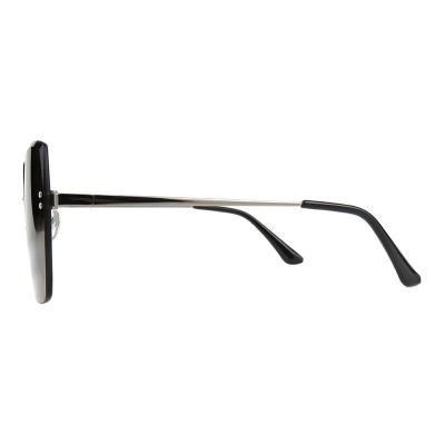 M11023 black geometric metal sunglasses