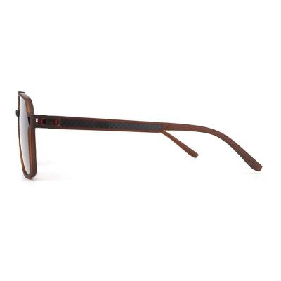 P10764 brown square pc/tr90 sunglasses