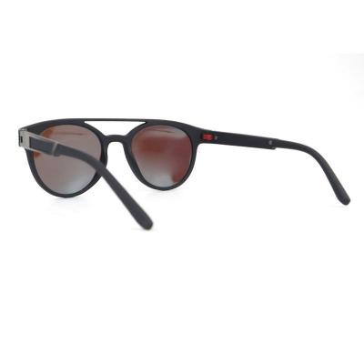 P10763 black round pc/tr90 sunglasses