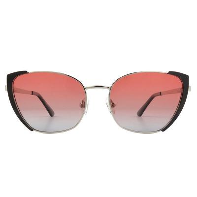 M11018 silver/black cat eye metal sunglasses
